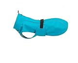 ASMPET 犬 服 完全防水 小型犬 レインコート お散歩 犬 レインコート カッパ ポンチョ 防風 軽量 ペット用品 レインコート お腹エプロン 泥除け ブルー S (胴回り: 24-34cm)