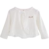 女の子　ボレロ　70　80　90　100　カーディガン　ポンチョ　ベビー　赤ちゃん　子供　乳幼児　（白　ピンク　2色）レース　綿　結婚式　パーティー　誕生日 [並行輸入品]