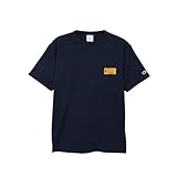 [チャンピオン] Tシャツ 半袖 丸首 綿100% グラフィックロゴプリント ショートスリーブTシャツ ベーシック C8-X319 メンズ ネイビー/オレンジ L