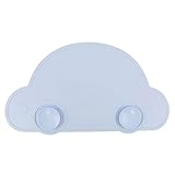 TeFuAnAn ランチョンマット 子供用 北欧 雲 丸洗い 滑り止め かわいい 赤ちゃん ベビー シリコン製 断熱 防水 安全 48 * 25.5センチメート
