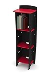 Legare Kids Furniture Race Car Series Collection 3- Shelf Bookcase, Red and Black [並行輸入品]