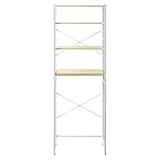 エア・リゾーム レンジ台 レンジボード ゴミ箱 収納 幅60 キッチンボード キッチンラック ごみ箱上ラック ゴミ箱上ラック emery(エメリー) ナチュラル×ホワイト