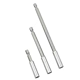 Fenteer 磁気　スクリュー　ドライバービット　ホルダー　スクエアドライブソケット　レンチ　1/4六角シャンク　3本