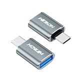 USB Type-C 変換アダプタ 2個セット USB 3.2 メス to Type-C オス 100W急速充電 10Gbps高速データ転送 OTG対応 M-acBook/i-Phone15 16/i-Pad/G-alaxy/D-ell XPS/S-urfaceなどType-C機器対応 グレー