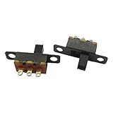 Goliton® 100X SS-12F15（1P2T）1P2T PCBパネル　垂直スライドパワートグルスイッチ　ブラック