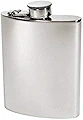 Wentworth Pewter- Plain Pewter Kidney Flask,Hip Flask, Spirit Flask, 6oz capacity, with captive top