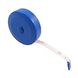 uxcell 巻尺　スプリングメジャー　測量テープ　ソフトプラスチック製シェル　ブルー　1.5M測量範囲　スケール