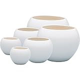 陶器植木鉢6点セット ホワイト UH05/3WH-2