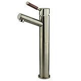 Kingston Brass KS8418DWL 10-Inch Spout Height Vessel Sink Faucet without Pop-Up, Satin Nickel by Kin