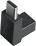 USB Type-C L字アダプタ 90° USB3.2 OTG対応 Type-C（オス）→Type-C（メス） 最大10Gbps 高速データ転送 充電対応 Cタイプ 延長変換コネクタ (USB(C)メス/オスL字型)