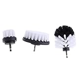 F Fityle 清掃ブラシ　電動ドリルブラシ　1/4インチ　タイル 浴漕 グラウト　清掃ブラシ　スクラブブラシ　全5色選択 - 白