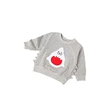 ANKECHANG 子供服 パーカー トレーナー スウェット 女の子 男の子 幼児 コットン 1-4歳 size 90 (グレー)