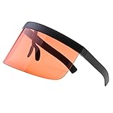 VORCOOL サンプロテクション防風サングラスアンチピープバイザーフラットアイウェア（オレンジレッド）