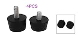 BLS 4pcs m10 16 / 25 mm高さスレッド40 mm Dia脚ゴムベース