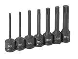 GRY-1347S 0.5 Drive 4 in. Triple Square Impact Socket Set