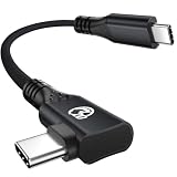 240W USB-C ケーブル 0.3M 短い L字 USB C 3.2 Gen 2X2 20Gbpsデータ転送ケーブル 5A 48V PD3.1急速充電 L字型タイプC to C 充電コード 5K/4K@60Hz映像出力 高耐久ナイロン iPhone17/16/15シリーズ 、MacBook Pro、Pixel 10/9/8、Galaxy S25/S24等Type C機種対応