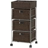 nobrand アイアンランドリー 家具 その他 ダークブラウン(RAN-1823DBRP)