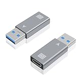 Poyiccot USB Type C変換アダプタ、 Type C (メス) to USB 3.0 (オス) 変換アダプタ 、10Gbps OTG対応 USB Type C to USB 変換アダプタ QC 3.0高速データ伝送 急速充電 USB type C 変換 アダプタ【2個セット】