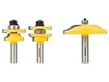 Yonico レイズドパネルルータビットドアセット - オジーパネルレイザー付きラウンドオーバー 12336