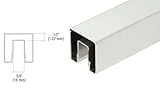 C・R・Laurence grs15bs CRL Brushedステンレス1 – 1 / 2 " Squareプレミアム1 / 2 "ガラス用のキャップレール – 120 " Long