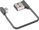 オーディオファン microUSB 短い ケーブル 両端子 L字 約12cm L字パターン4 ブラック AFSSLCBL