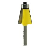 トリマー ビット 斜角面 11.5度 1/4軸 （ 刃径 21.2mm ） Microtungsten carbide 【dm12742】