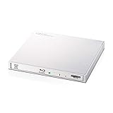 ロジテック 外付け ブルーレイ ドライブ USB3.2 Gen1(USB3.0) UHD BD対応 書込ソフトCyberLink Power2Go付 USB type C ケーブル付ホワイト LBD-PWA6U3CLWH