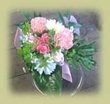 ピンク系の花束、誕生日やお祝いに【BFM】