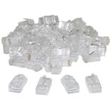 Dealsjungle Cat5 RJ45 Crimp Connectors for Solid and Stranded Cable, 8P8C, 100 Pieces (not for data 