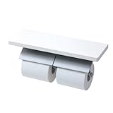 TOTO 二連紙巻器 棚付き(天然木) メタル製(マット) ダークウッド YH63KM#DRW 芯棒固定式