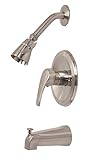 Premier 120466 Bayview Ceramic Disc Single-Handle Tub & Shower Faucet, PVD Brushed Nickel [並行輸入品]