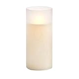 Luminara Flameless Candle in曇りガラス円柱3.5 X 8インチ – アイボリー – 無香10006352