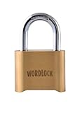 Wordlock Cadenas en laiton à combinaison à 4 chiffres 25 mm