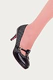 Banned Apparel - Black Vilma Polka dots Kitten Heels 6