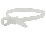Monoprice 105790 14-Inch 120LBS Mountable head Cable Tie, 100-Piece/Pack, White [並行輸入品]