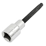 uxcell ドライバードライブソケット　トリプルスクエアM8　10 x 2.2cm　シルバートーン　金属