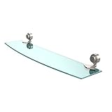 Allied Brass 433/24-SN 24' x 5' Beveled Glass Shelf Satin Nickel [並行輸入品]