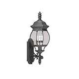 Sea Gull Lighting 88202-12 Outdoor Sconce with Clear BeveledGlass Shades, Black Finish by Sea Gull L