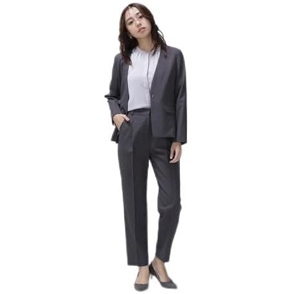 美品 NATURAL BEAUTY BASIC スーツ カラーレス リネン混 美品 NATURAL