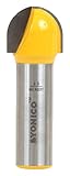 Yonico 19103 コアボックスビット 直径19.1mm（3/4インチ）半径9.5mm（3/8インチ）軸幅12.7mm（1/2インチ）