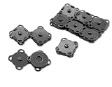 2[縫10] 20組入 マグネットホック 縫い付け 直径10mm 2mm厚 縫いやすい 強磁力 磁気ボタン 縫い付け式 留め具 バッグ トートバッグ 後付け マグネット 直径10mm 黒ニッケル