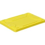 DICプラスチック:DIC F型コンテナ蓋(ロック付) 外寸:W423XD288XH36.5 黄 F-FR Y 型式:F-FR Y
