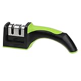 WINOMO 包丁研ぎ器 シャープナー 包丁砥石 2段階研ぎ 仕上げ研ぎ ダイヤモンド砥石 ホーム キッチン用 (グリーン)
