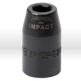 Armstrong 20-038 1/2-Inch Drive 6 Point 1-3/16-Inch Impact Socket by Armstrong
