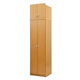クローゼット ロッカー たんす ハンガーラック 収納 扉付き 収納棚 上置きタンスセット ナチュラル