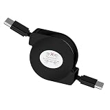 iPhone 16 USB-C & USB-C ケーブル 3A/60W 急速充電 巻き取り式充電ケーブル タイプc ケーブル iPhone 15 Pro Max/Galaxy iPad Pro/Air MacBook Pro/Air 各種対応 (1m・ブラック)