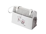 Cambrass Maxi Changing Bag with Applique Designer Mice (Collection 75, White/ Grey) by Cambrass