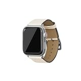 [BONAVENTURA] AppleWatch用 レザーバンド(アダプター:シルバー) シュリンクレザー【38mm/40mm/41mm/42mm, M/Lサイズ】 ([アイボリー ] T40LSV-IV)