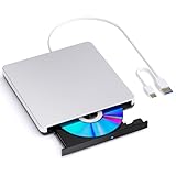 ブルーレイドライブ外付け blu-rayプレイヤー再生読み書usb-aと (type-c)BD/DVD/CDプレーヤー 外付けブルーレイ ドライブ ブルーレイディスク対応WIN7-11/MAC対応 ノートパソコン対応（silver）