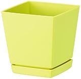 大和プラスチック クエンチローポット（鉢皿付） 6号 ライトイエロー